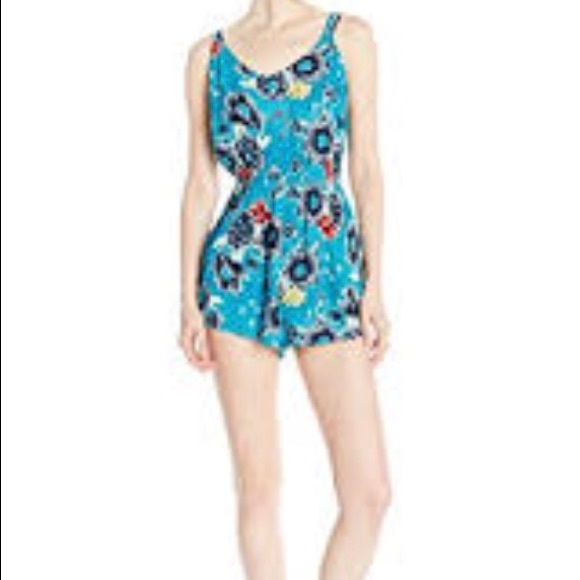 🍍Billabong Ever Last floral romper in teal. - Picture 4 of 8